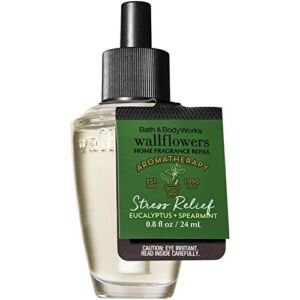 Bath & Body Works Aromatherapy Stress Relief – Eucalyptus & Spearmint Wallflowers Fragrance Refill, 0.8 Fl Oz