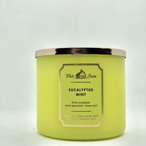Bath & Body Works, White Barn 3-Wick Candle w/Essential Oils – 14.5 oz – New Core Scents! (Eucalyptus Mint)