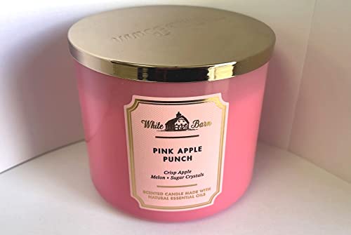 Bath and Body Works, White Barn 3-Wick Candle w/Essential Oils – 14.5 oz – 2021 Core Scents! (Pink Apple Punch) | The Storepaperoomates Retail Market - Fast Affordable Shopping