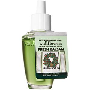 Bath and Body Works FRESH BALSAM Wallflowers Fragrance Refill 0.8 Fluid Ounce (2019 Edition)