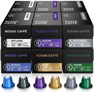 Rosso Coffee Capsules for Nespresso Original Machine – 120 Gourmet Espresso Pods, Compatible with Nespresso Original Line Machines