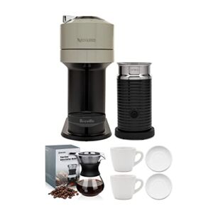 Breville Vertuo Next BNV550GRY1 Coffee and Nespresso Machine with Pour Over Coffee Maker Bundle (3 Items)