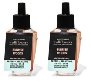Bath and Body Works Sunrise Woods Wallflowers Home Fragrance Refill Bulb – Pack of 2