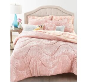 Whim by Martha Stewart Collection Velvet Wave 3-PC. King Comforter Set: King/Apricot