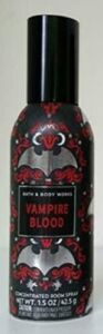 Bath and Body Works Vampire Blood Concentrated Room Spray 1.5 Ounce Black with White Whimsical Bats Packaging