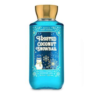 Bath and Body Works Frosted Coconut Snowball 2019 Edition with Shea and Vitamin E Shower Gel 10 fl oz / 295 mL
