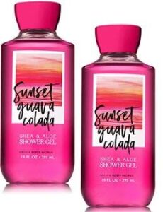 Bath and Body Works 2 Pack Sunset Guava Colada Shower Gel 10 Oz.