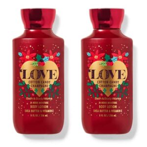 Bath and Body Works Gift Set of of 2 – 8 Fl Oz Lotion – (Love Cotton Candy Champagne)