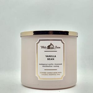Bath & Body Works, White Barn 3-Wick Candle w/Essential Oils – 14.5 oz – New Core Scents! (Vanilla Bean)