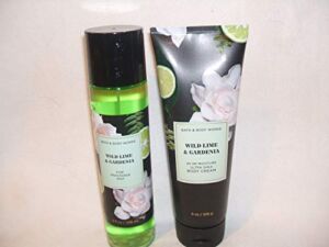 Bath and Body Works Wild Lime & Gardenia Fragrance Mist and Ultra Shea Body Cream
