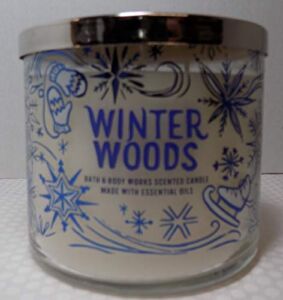 Bath and Body Works Winter Woods Scented 3 Wick Candle 14.5 oz (cedarwood, cashmere musk, and vanilla bean)