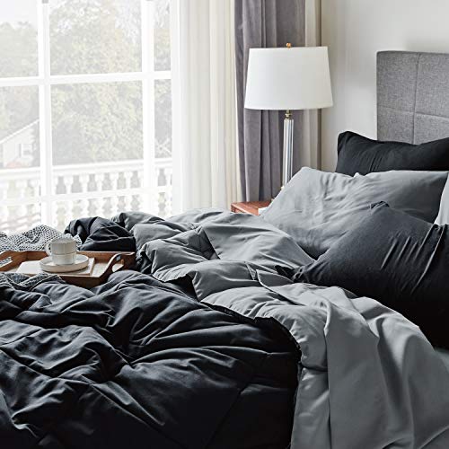Bedsure Black Bed Set King – 8 Pieces Reversible Black Comforter Set King, Black Bedding Set King with Comforters, Sheets, Pillowcases & Shams, King Size Black Quilt Set | The Storepaperoomates Retail Market - Fast Affordable Shopping