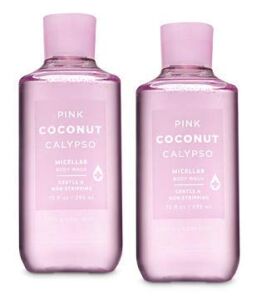 Bath and Body Works 2 Pack Pink Coconut Calypso Micellar Body Wash 10 Oz.