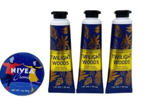 Bath and Body Works 3 Pack Twilight Woods Hand Cream 1 Oz. Travel Size Body Cream Included 1 Oz.