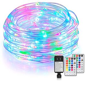 Mlambert 99Ft LED Rope Lights Outdoor, 16 Colors RGB Remote Control Fairy String Lights Plug in with 300 LEDs, Waterproof, Super Durable for Bedroom Patio Halloween and Christmas Decor