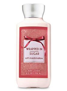 Bath and Body Works Wrapped In Sugar Shea Vitamin E Lotion Original Tall Slender Bottle 8 Ounce