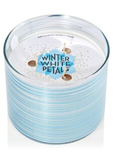 Bath & Body Works Home Winter White Petals Candle 3 Wick 14.5 Oz