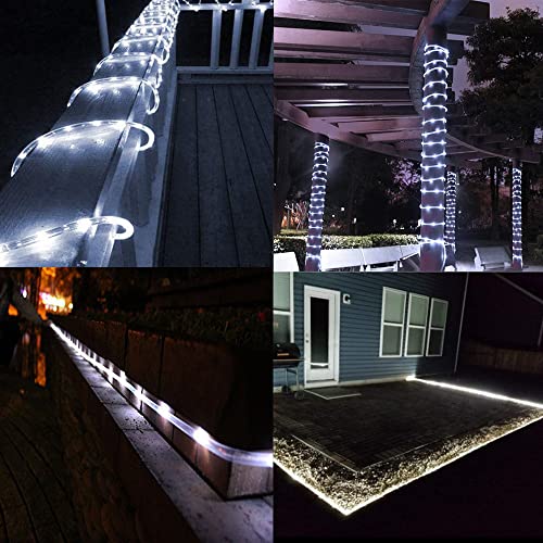 Solar Rope Lights, 66 Feet 200 LED 8 Modes Solar Rope String Lights Outdoor Fairy Lights Rope Waterproof Tube Lights with Solar Panel for Outdoor Indoor Home Decoration Garden Patio Parties | The Storepaperoomates Retail Market - Fast Affordable Shopping