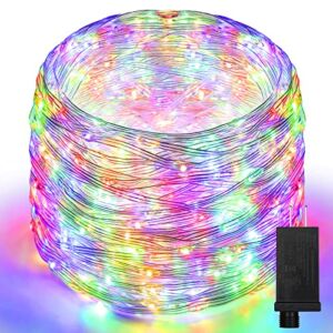 Areker Rope Lights Outdoor, 82ft 500LED Christmas LED Rope Lights Outdoor Waterproof IP65 with 8 Modes and Timer, Multicolor LED Christmas String Lights for Outside Patio Bedroom Garden, Low Voltage