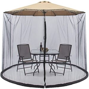 Best Choice Products 9ft Adjustable Mosquito Net for Umbrella, Bug Screen Patio Umbrella Accessory for Outdoor Market Offset Cantilever w/Polyester Mesh Net, Zipper Door, Fillable Base