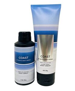 Bath & Body Works Works COAST Men’s Collection Duo – Ultra Shea Body Cream – Body Spray