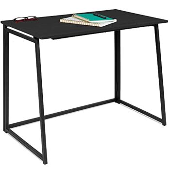 Best Choice Products 42in Folding Drop Leaf Desk Table, Computer Workstation for Home Office w/Wood Table Top, Back Shelf, Portable, Space Saving – Black/Black | The Storepaperoomates Retail Market - Fast Affordable Shopping
