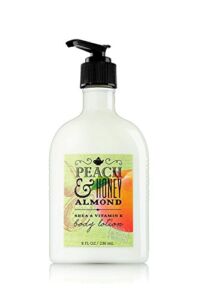 Bath and Body Works Peach Honey Almond Body Lotion 8 Ounce Full Size
