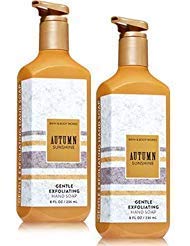 Bath and Body Works 2 Pack Autumn Sunshine Gentle Exfoliating Hand Soap. 8 Oz