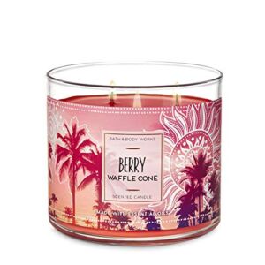 Bath & Body Works 3 Wick Candle 13.5 Ounce Berry Waffle Cone