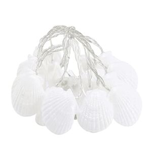 Christmas LED Conch Warm White Light String Holiday Bedroom Party Interior Decoration Warm Color Battery Powe Rope Lights 10ft (A, One Size)