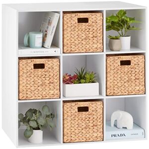Best Choice Products 9-Cube Storage Shelf Organizer Bookshelf System, Display Cube Shelves Compartments, Customizable w/ 3 Removable Back Panels – White