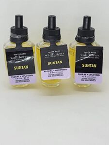 Bath & Body Works Sun Tan Wallflowers Home Fragrance Refill Set of 3 New Suntan Refills