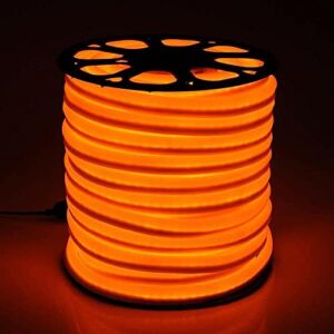 1 Pc of 100FT 110V LED Flex Neon Rope Lights Building Garden DIY Sign Decor Outdoor, Orange Color