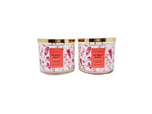 Bath & Body Works Bubbly Rose 3-Wick Candle Pack of 2