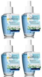 Bath and Body Works White Barn Cotton Blossom Wallflower Refill Lot of 4 Bulbs
