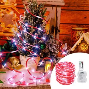 Fairy Lights Battery Operated String Lights with 8 Modes Remote Timer Outdoor Waterproof Candy Color Twinkle Lights, for Home Xmas Tree Garland Holiday Decoration (23ft 50led)