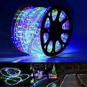 50ft 360 LED Rope Lights Outdoor, Connectable and Flexible Tube Lights with 8 Modes, Waterproof Indoor Outdoor LED Rope Lighting for Deck, Garden, Pool, Patio, Wedding, Xmas Decorations (Multicolor)