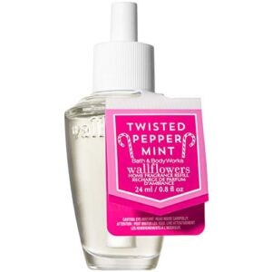Bath and Body Works TWISTED PEPPERMINT Wallflowers Home Fragrance Refill 0.8 Fluid Ounce (2018 Holiday Edition)