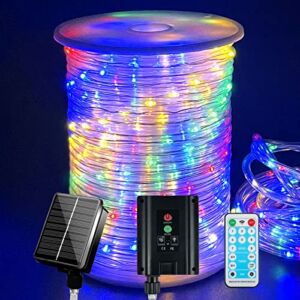 148ft 600 LED Rope Lights Outdoor Waterproof with Remote 45 Meters Solar Powered String Lights 8 Modes Super Long Fairy Light with Timer Solar Tube Lights for Garden Deck Patio Pool Weeding Yard Decor