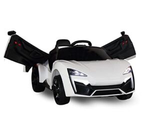 First Drive Lykan Hypersport Style Ride On Electric Car – 12v Power Motorized Kids Cars-White