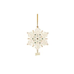 Lenox 2022 Annual Gemmed Snowflake Ornament, 2.20, Ivory
