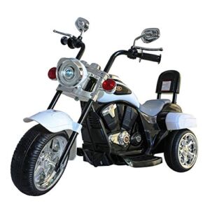Freddo Toys 6V Battery Powered Chopper Style Electric Ride on Trike for Boys, Girls and Toddlers (White)