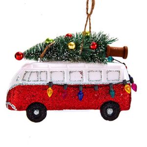 Kurt Adler Van with Decorated Tree Christmas Holiday Ornament
