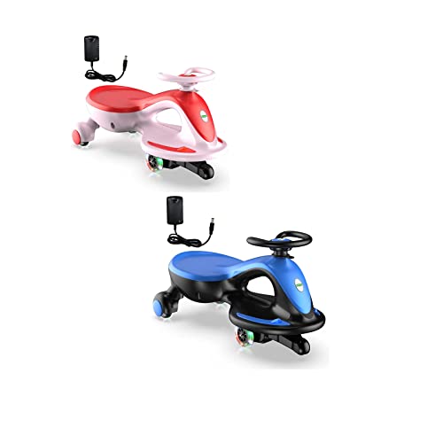Electric Wiggle Car Ride On Toy, Two Wiggle Cars for Kids 3 Years Up-Blue&Pink | The Storepaperoomates Retail Market - Fast Affordable Shopping