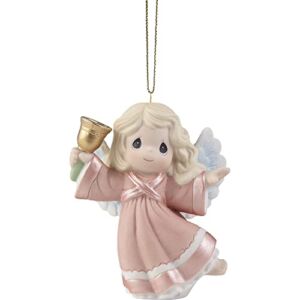 Precious Moments 221045 Ringing in Holiday Cheer Annual Angel Bisque Porcelain Ornament