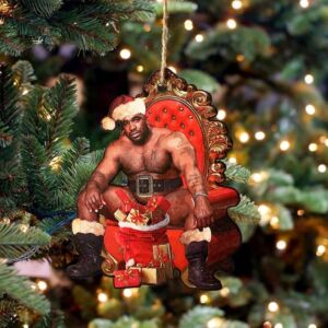 Barry Santa Wood Meme A Festive Mr. Wood Meme Funny Wooden Ornament 2022 Christmas Xmas Holiday Ornament