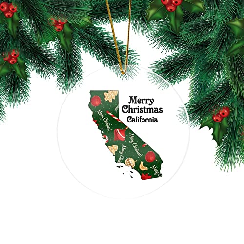 Acrylic Christmas Ornaments Merry Christmas California State Ornament Keepsake Holiday Present California Christmas Personalized Christmas Ornaments The Greatest | The Storepaperoomates Retail Market - Fast Affordable Shopping