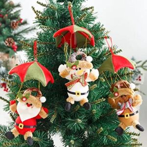 3pcs, Holiday Supplies, Christmas Parachute Doll Ornament Christmas Decorations
