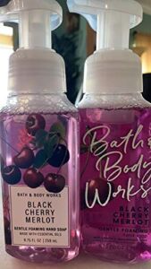 Bath and Body Works Gentle Foaming Hand Soap, Black Cherry Merlot 8.75 Ounce (2-Pack) with White Tea and Ginseng Extracts