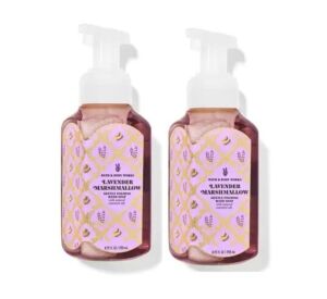 Bath & Body Works Lavender Marshmallow Gentle Foaming Hand Soap 8.75 Ounce 2-Pack (Lavender Marshmallow)